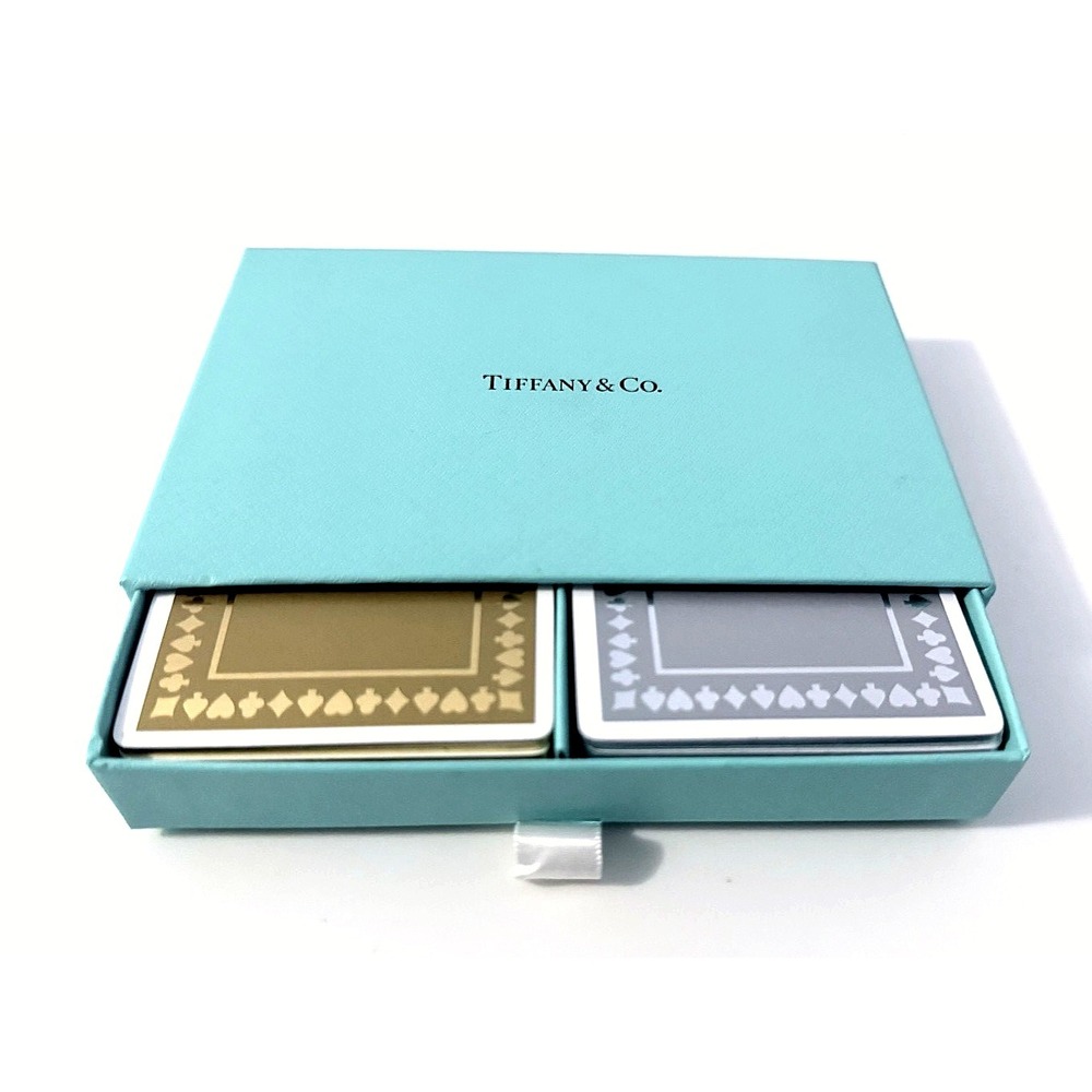 Tiffany & Co. Playing Cards Gold & Silver Trim Decks (R & P initials)
